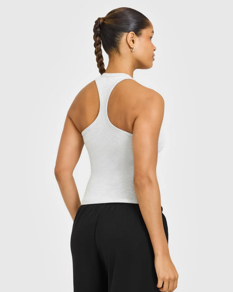 Cotton Fitted Vest with Grey Logo