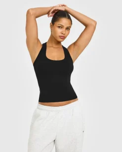 Cotton Fitted Vest with Grey Logo