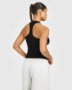 Cotton Fitted Vest with Grey Logo