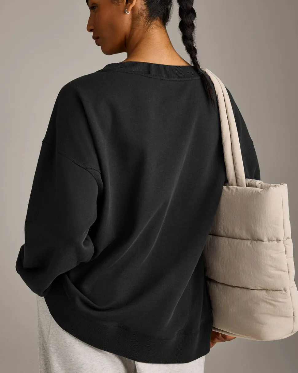 Cotton Vintage Lounge V Neck Sweatshirt