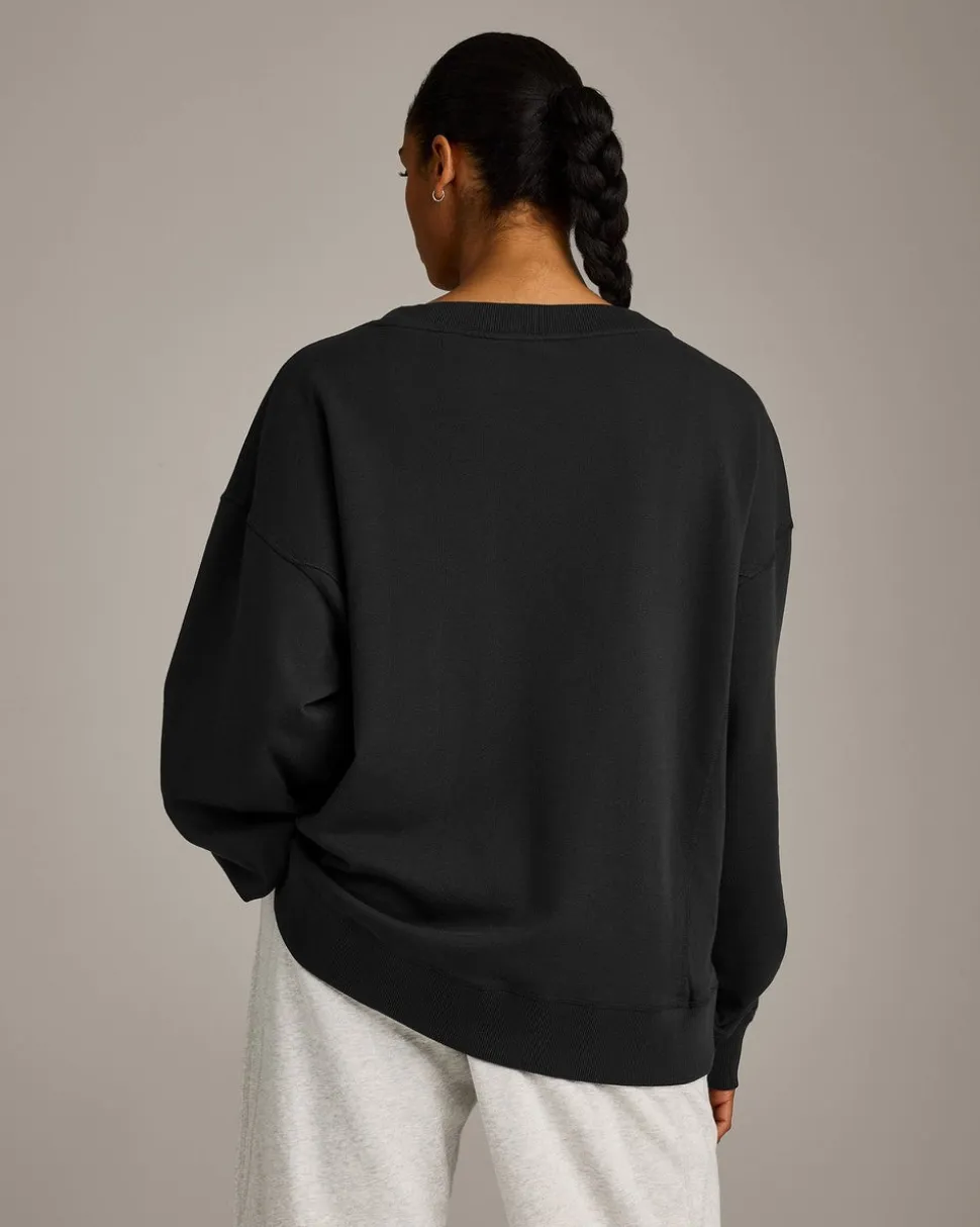 Cotton Vintage Lounge V Neck Sweatshirt