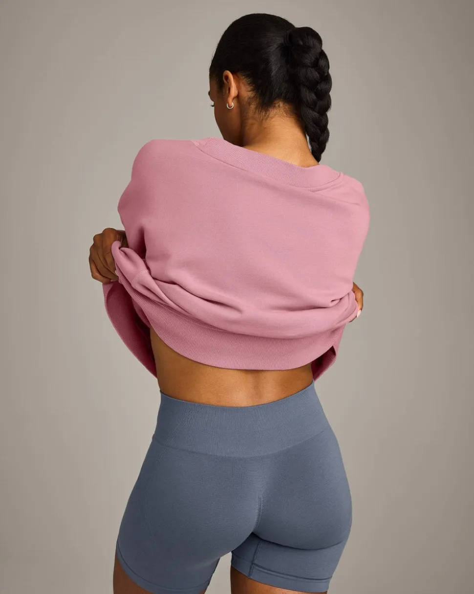 Cotton Vintage Lounge V Neck Sweatshirt