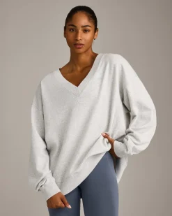 Cotton Vintage Lounge V Neck Sweatshirt