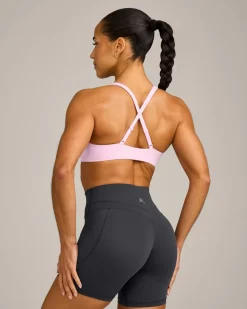 EasyLift™ Cross BackSportsBra with Grey Logo
