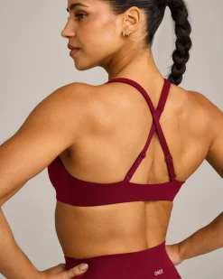 EasyLift™ Cross BackSportsBra with Grey Logo