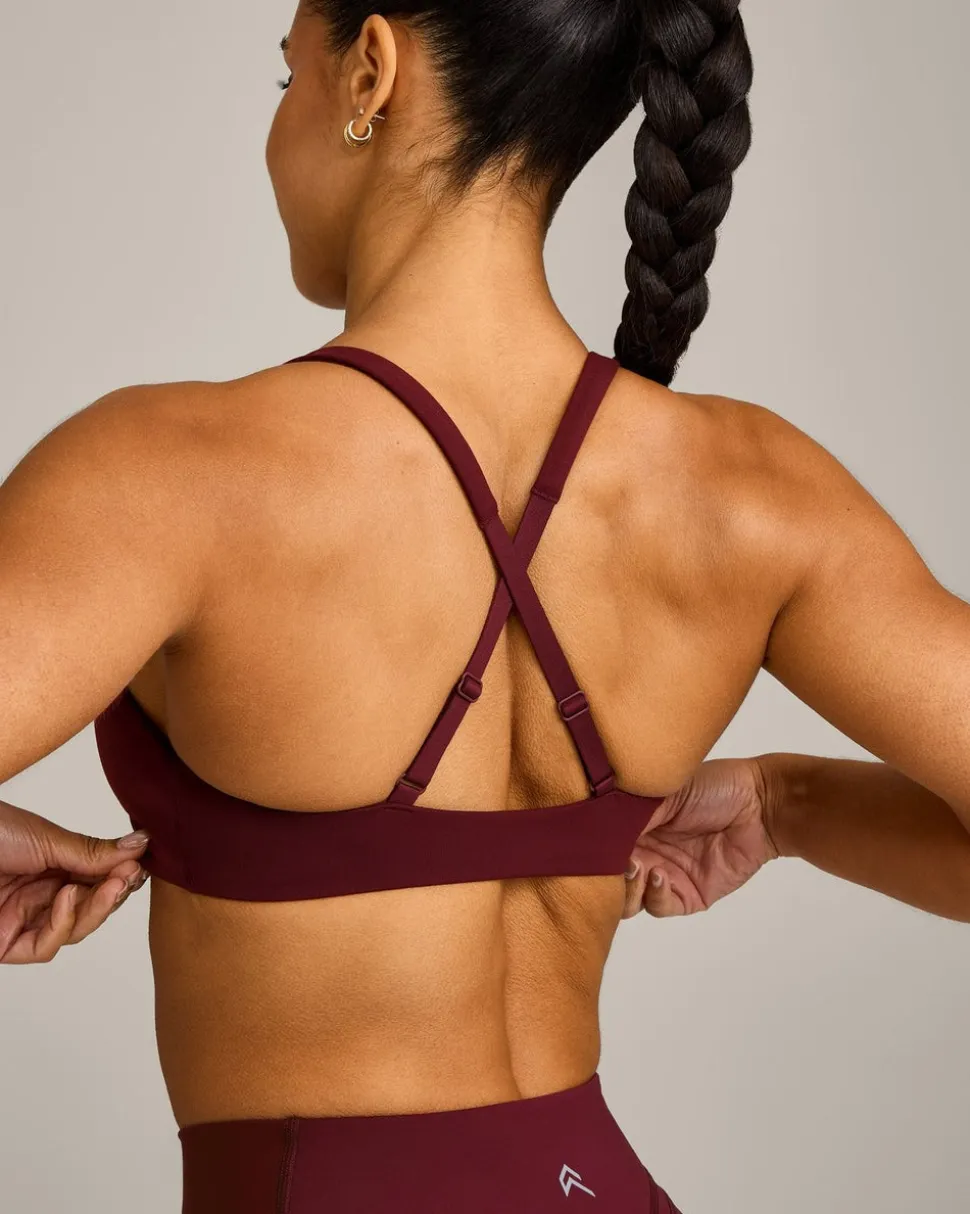 EasyLift™ Cross BackSportsBra with Grey Logo