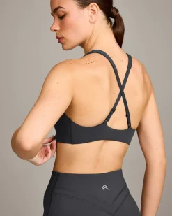 EasyLift™ Cross BackSportsBra with Grey Logo