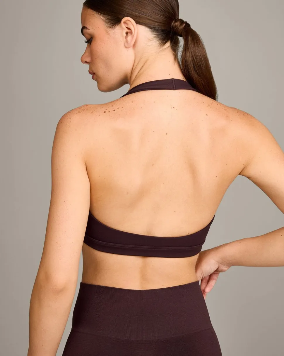 EasyLift™ Halter Bralette with Grey Logo