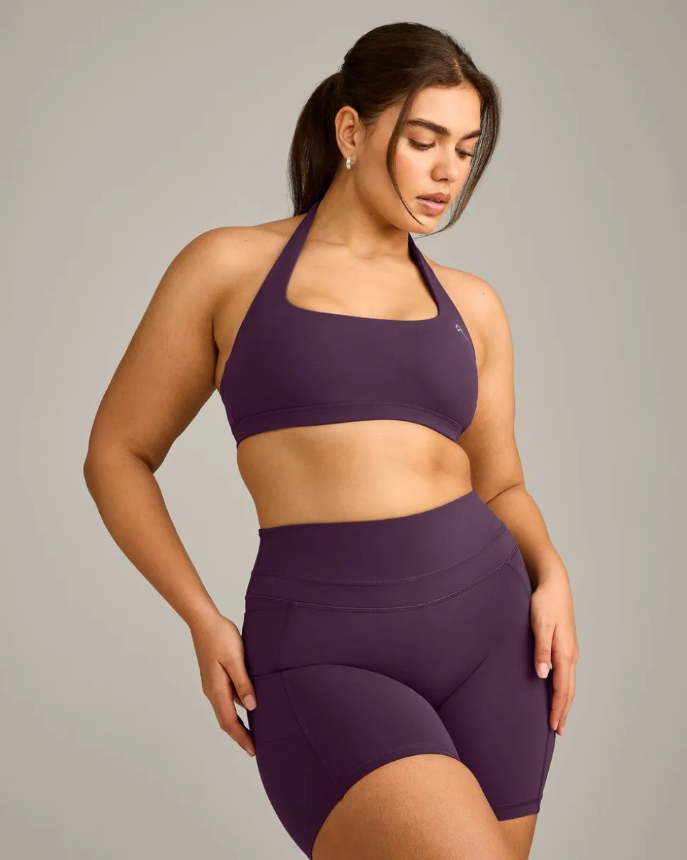 EasyLift™ Halter Bralette with Grey Logo