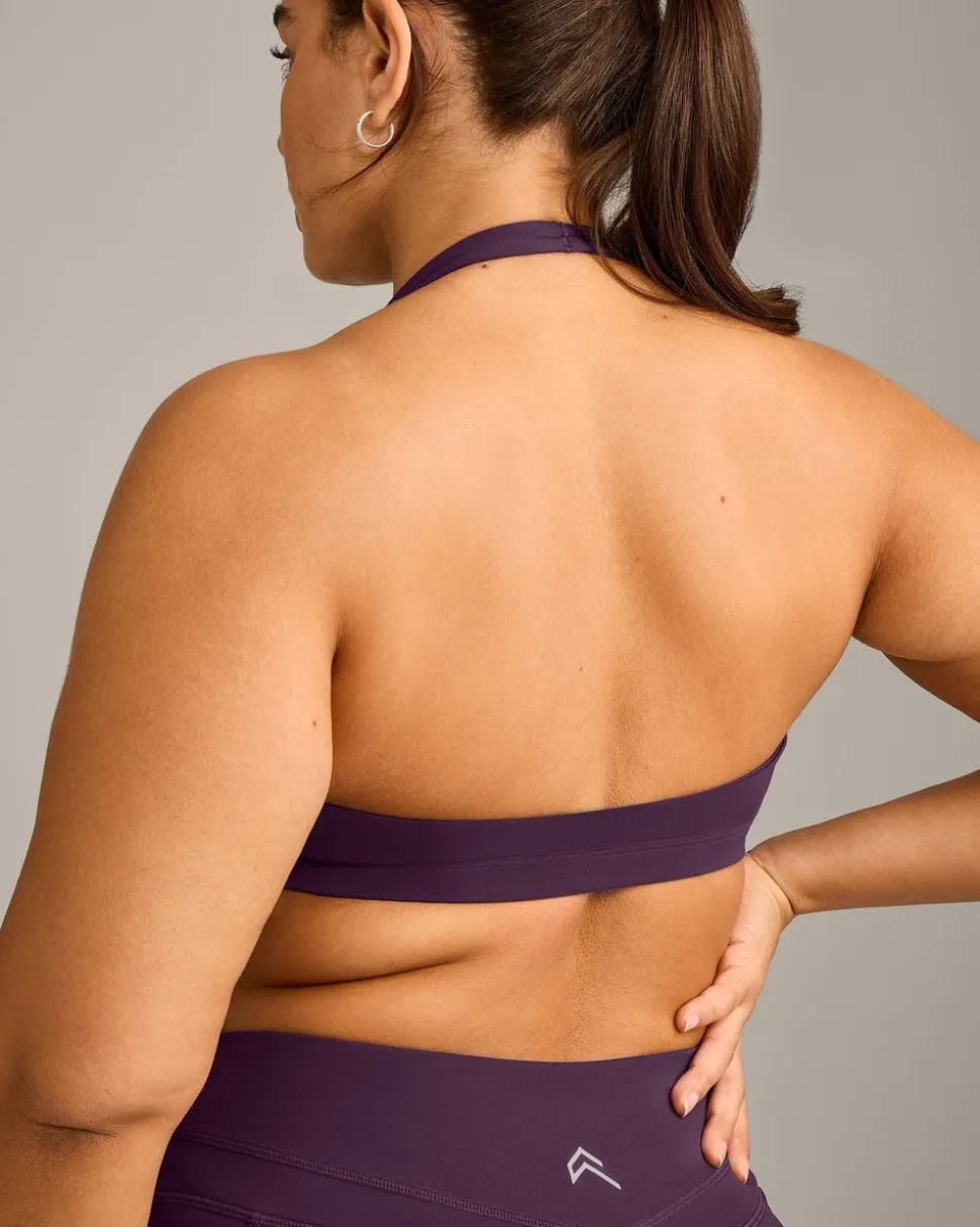 EasyLift™ Halter Bralette with Grey Logo