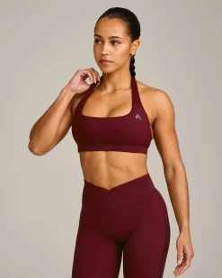 EasyLift™ Halter Bralette with Grey Logo