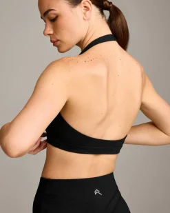EasyLift™ Halter Bralette with Grey Logo