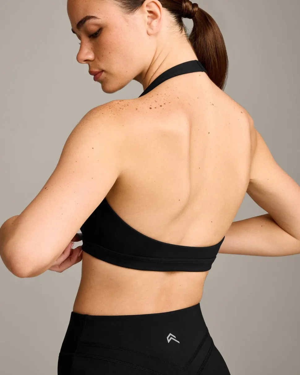 EasyLift™ Halter Bralette with Grey Logo