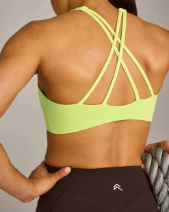 EasyLift™ High Neck Sports Bra with Grey Logo