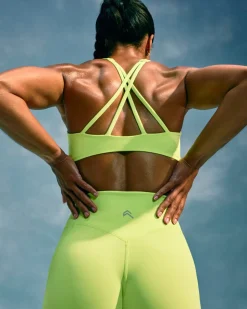EasyLift™ High Neck Sports Bra with Grey Logo