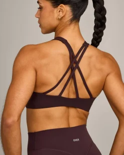 EasyLift™ High Neck Sports Bra with Grey Logo