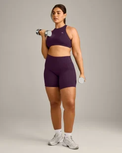 EasyLift™ High Neck Sports Bra with Grey Logo