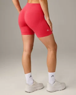 EffortlessLift™ Seamless Mid Rise Shorts with Grey Logo