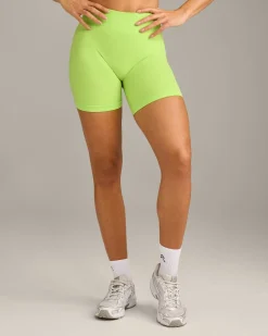 EffortlessLift™ Seamless Mid Rise Shorts with Grey Logo