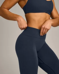 EffortlessLift™ Seamless Mid Rise Leggings with Grey Logo