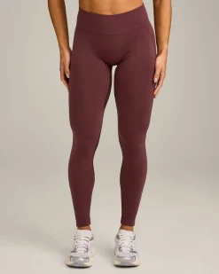 EffortlessLift™ Seamless Mid Rise Leggings with Grey Logo