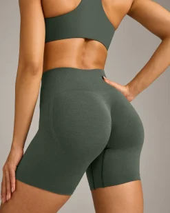 EffortlessLift™ Seamless Shorts with Grey Logo