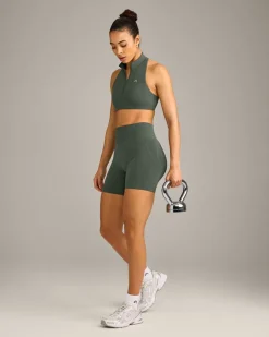 EffortlessLift™ Seamless Shorts with Grey Logo