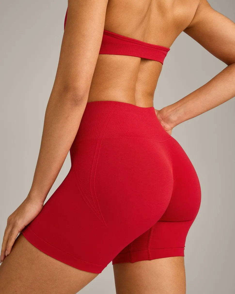 EffortlessLift™ Seamless Shorts with Grey Logo