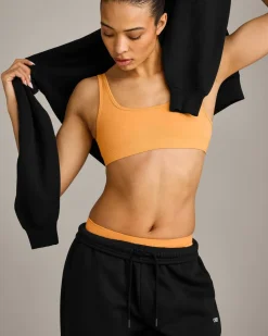 EffortlessLift™ Square Neck Sports Bra with Grey Logo