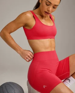 EffortlessLift™ Square Neck Sports Bra with Grey Logo
