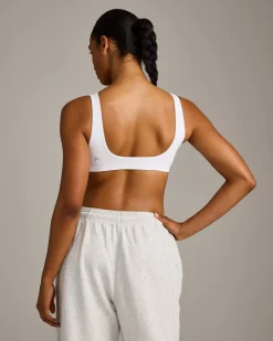 EffortlessLift™ Square Neck Sports Bra with Grey Logo