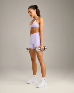 EnhanceLift™ Seamless Minimal Halter Neck Bralette with Grey Logo