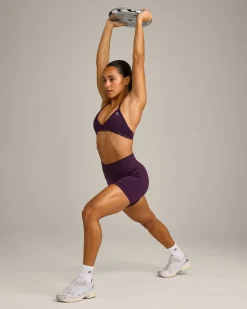 EnhanceLift™ Seamless Minimal Halter Neck Bralette with Grey Logo