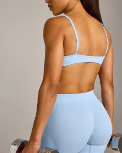 EnhanceLift™ Seamless Minimal Bralette with Grey Logo