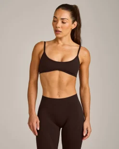 EnhanceLift™ Seamless Minimal Bralette with Grey Logo