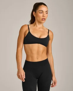 EnhanceLift™ Seamless Minimal Bralette with Grey Logo
