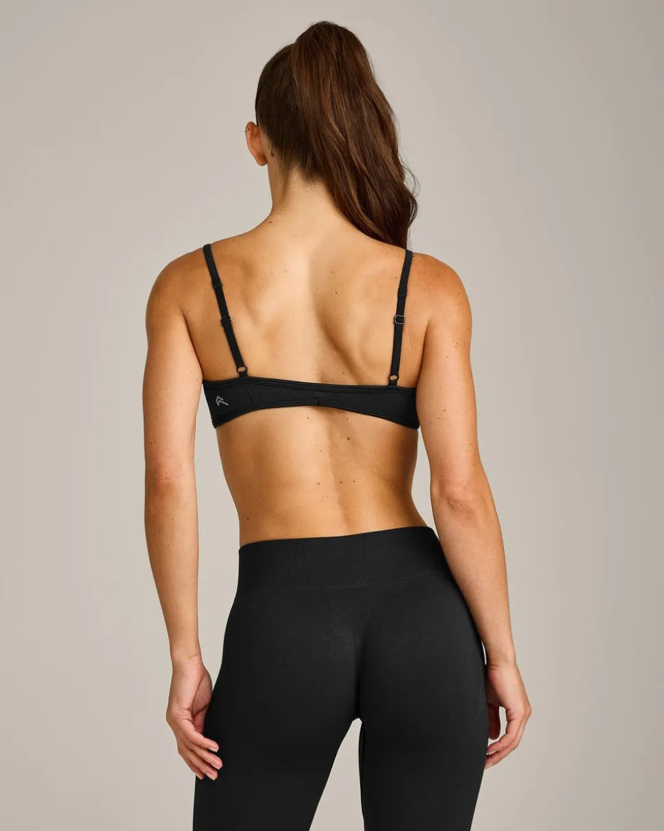 EnhanceLift™ Seamless Minimal Bralette with Grey Logo