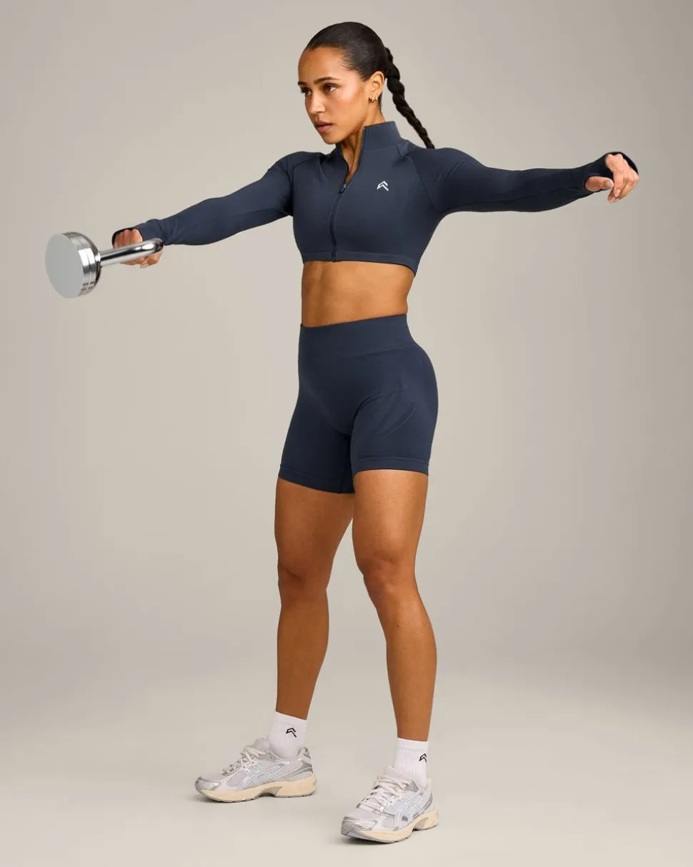 EnhanceLift™ Seamless Shorts with Grey Logo