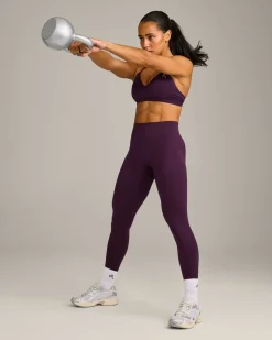 EnhanceLift™ Seamless Strappy Sports Bra with Grey Logo