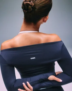FormeSoft™ Fitted Off-The-Shoulder Long Sleeve Top