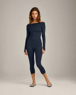 FormeSoft™ Fitted Off-The-Shoulder Long Sleeve Top