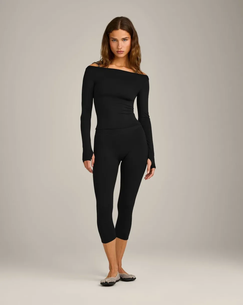 FormeSoft™ Fitted Off-The-Shoulder Long Sleeve Top