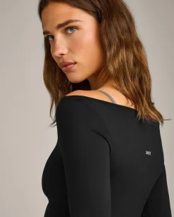 FormeSoft™ Fitted Off-The-Shoulder Long Sleeve Top