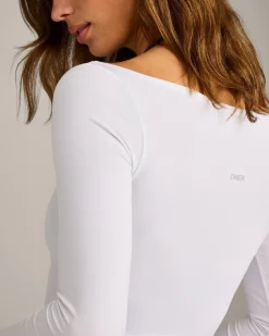FormeSoft™ Fitted Off-The-Shoulder Long Sleeve Top