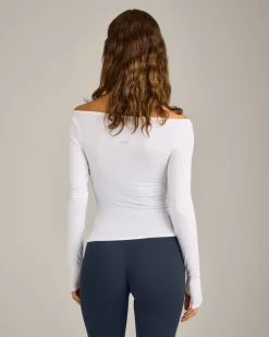 FormeSoft™ Fitted Off-The-Shoulder Long Sleeve Top