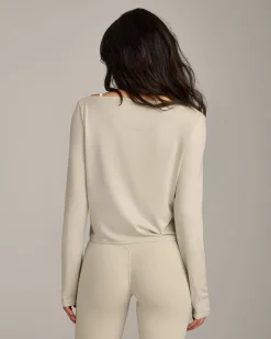 FormeSoft™ Relaxed Slash Neck Long Sleeve Top