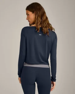 FormeSoft™ Relaxed Slash Neck Long Sleeve Top