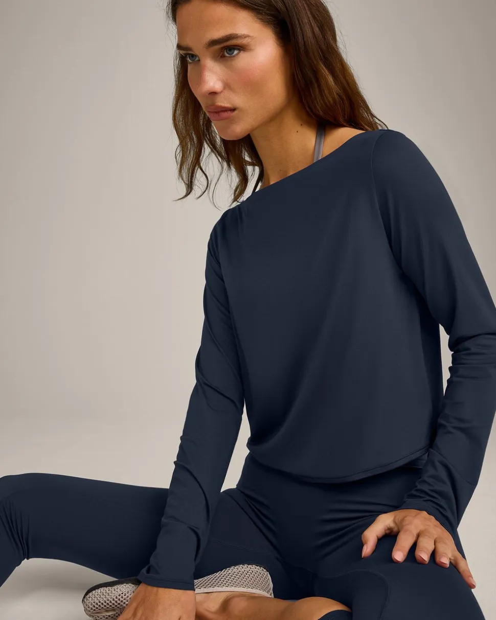 FormeSoft™ Relaxed Slash Neck Long Sleeve Top