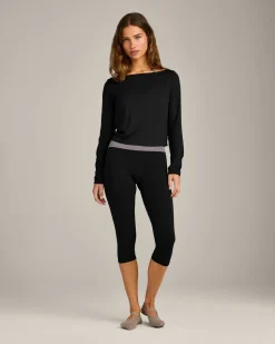 FormeSoft™ Relaxed Slash Neck Long Sleeve Top