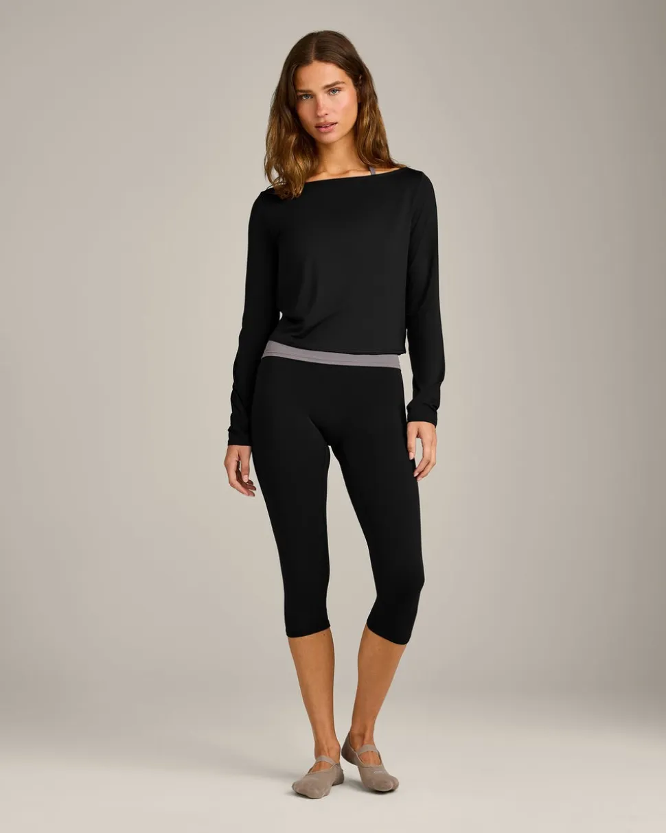 FormeSoft™ Relaxed Slash Neck Long Sleeve Top